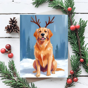 Golden Retriever Rentiere Geweih Weihnachten