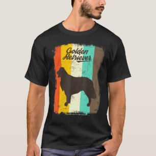 Golden Retriever Retro 70er Vintager Niedlicher Hu T-Shirt