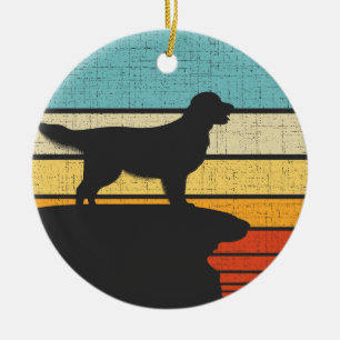 Golden Retriever Retro Vintage 60er 70er Hundebesi Keramik Ornament