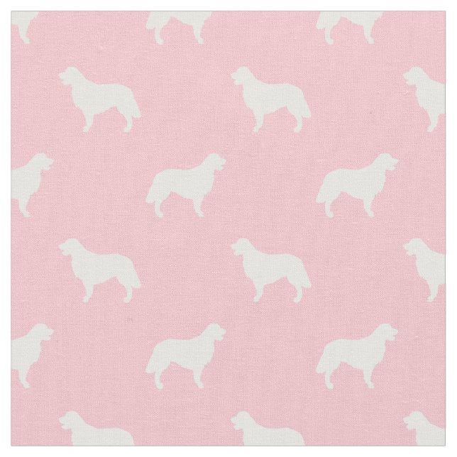 Golden Retriever Rosa Silhouette Stoff (Nahaufnahme)
