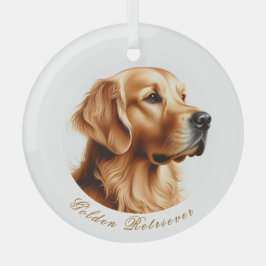 Golden Retriever Rund Ornament