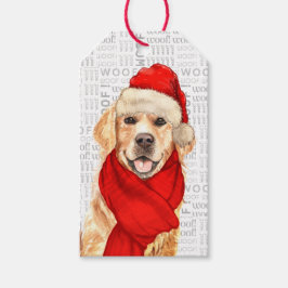 Golden Retriever Santa Dog Weihnachten Geschenkanhänger