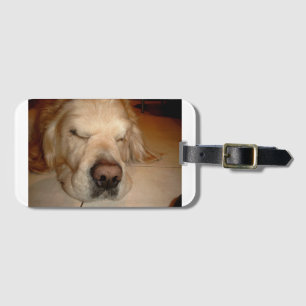 Golden Retriever schlafend Gepäckanhänger