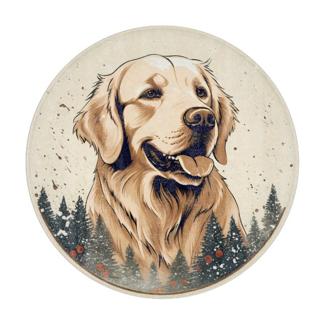 Golden Retriever Schneidebrett (Vorderseite)