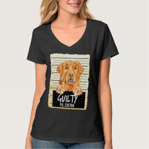 Golden Retriever schuldig Hund Mugshot T-Shirt