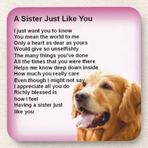 Golden retriever - Schwester-Gedicht Getränkeuntersetzer