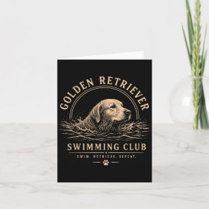 Golden Retriever Schwimmclub Hunde Liebhaber Retro Karte