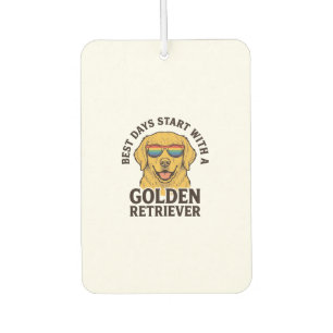 Golden Retriever-Shirt mit Retro-Sonnenbrille Hund Autolufterfrischer