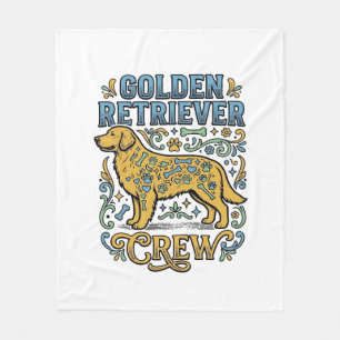 Golden Retriever-Shirt mit Vintage-Hunde-Liebhaber Fleecedecke