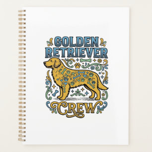 Golden Retriever-Shirt mit Vintage-Hunde-Liebhaber Planer