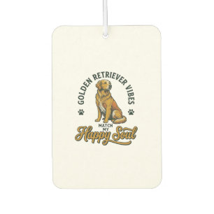 Golden Retriever-Shirt Vintage-Gravur Hunde-Liebha Autolufterfrischer
