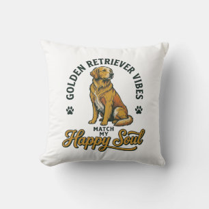 Golden Retriever-Shirt Vintage-Gravur Hunde-Liebha Kissen
