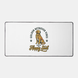 Golden Retriever-Shirt Vintage-Gravur Hunde-Liebha Schreibtischunterlage