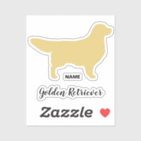 Golden Retriever Silhouette Vinyl Sticker