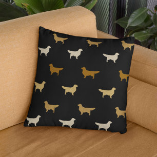 Golden Retriever Silhouetten Muster Kissen