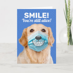 Golden Retriever SMILE Sie sind noch am Geburtstag Karte