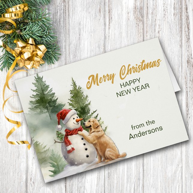 Golden Retriever Snowman Friends Weihnachten (Von Creator hochgeladen)
