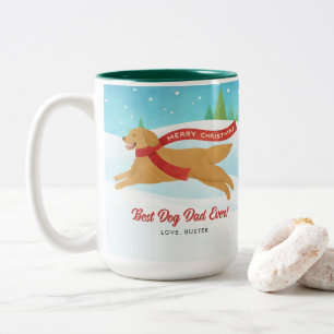 Golden Retriever Snowy Christmas Tasse