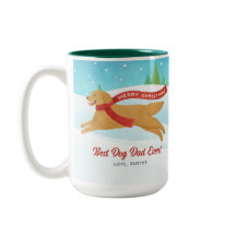 Golden Retriever Snowy Christmas Tasse