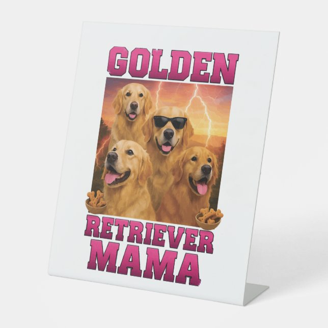Golden Retriever Sockelschild (Vorderseite)