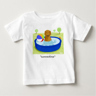 Golden retriever "Sommerzeit " Baby T-shirt