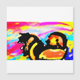 Golden Retriever Sonnenuntergang Magnetkarte