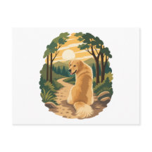 Golden Retriever Sonnenuntergangswanderung Abenteu