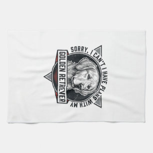 Golden Retriever Sorry I Have Plans Hunde Liebhabe Geschirrtuch