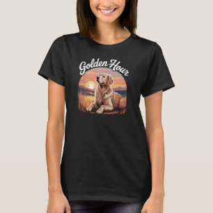 Golden Retriever Spaß - Sonnenuntergangszeit T-Shirt