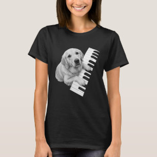 Golden Retriever spielt Klavier Pianist Hundebesit T-Shirt