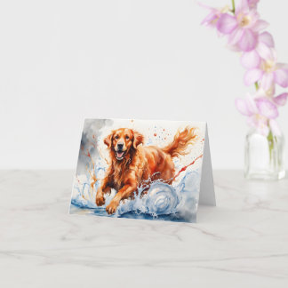 Golden Retriever Splash Frische Pasta machen Karte