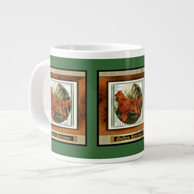 Golden Retriever Sporting Hund Art Jumbo-Tasse (Vorderseite Links)