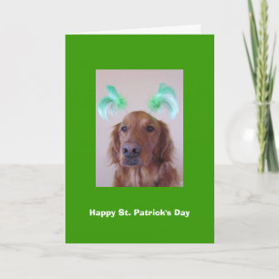 Golden Retriever St. Patrick's Day Card Karte