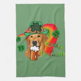 Golden Retriever St Patricks Day Handtuch