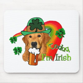 Golden Retriever St Patricks Day Mousepad