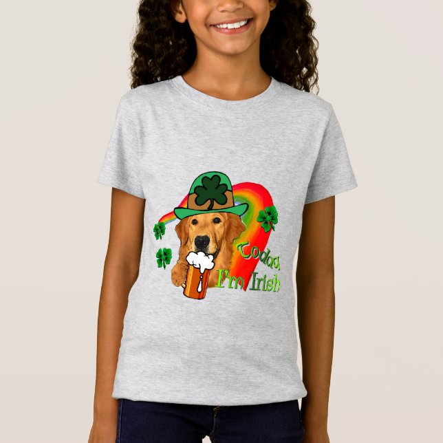 Golden Retriever St Patricks Day T-Shirt (Vorderseite)
