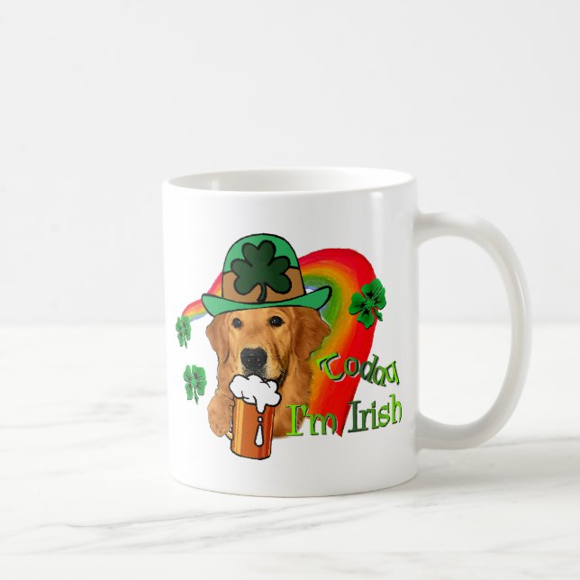 Golden Retriever St Patricks Day Tasse (Rechts)