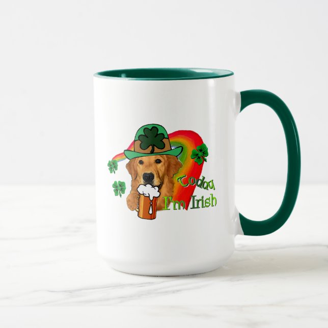 Golden Retriever St Patricks Day Tasse (Rechts)
