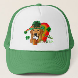 Golden Retriever St Patricks Day Truckerkappe