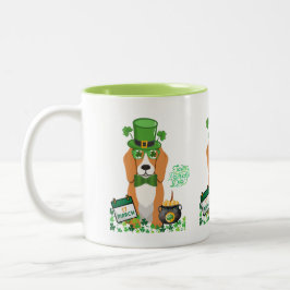 Golden Retriever St Patricks Day Zweifarbige Tasse