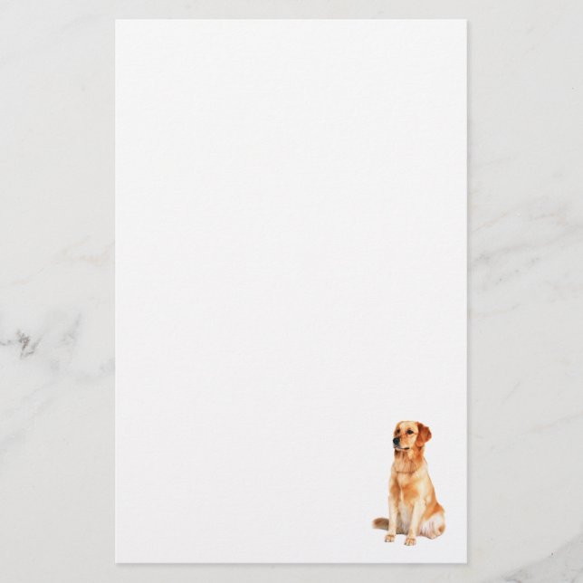 Golden Retriever Stationery Briefpapier (Vorderseite)