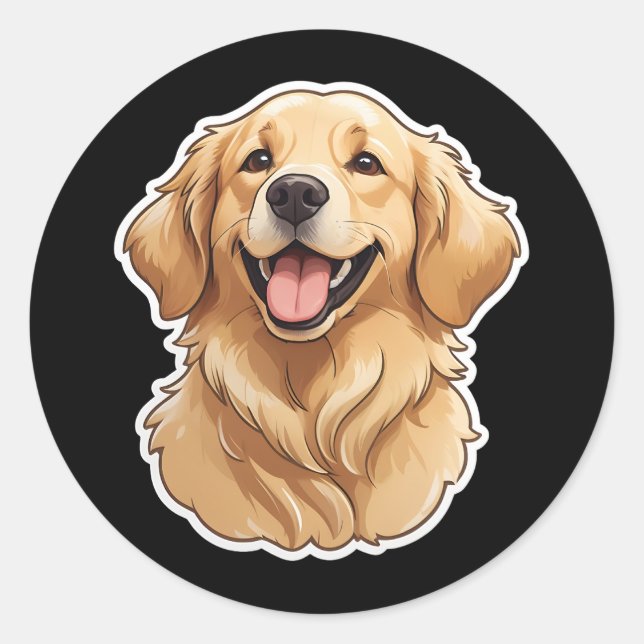 Golden Retriever Sticker (Vorderseite)