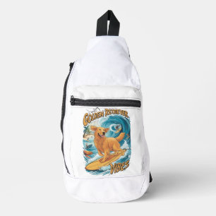 Golden Retriever Surfparadies Crossbody Bag