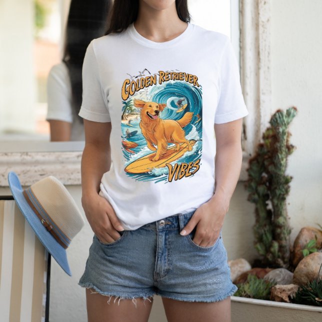 Golden Retriever Surfparadies T-Shirt (Von Creator hochgeladen)