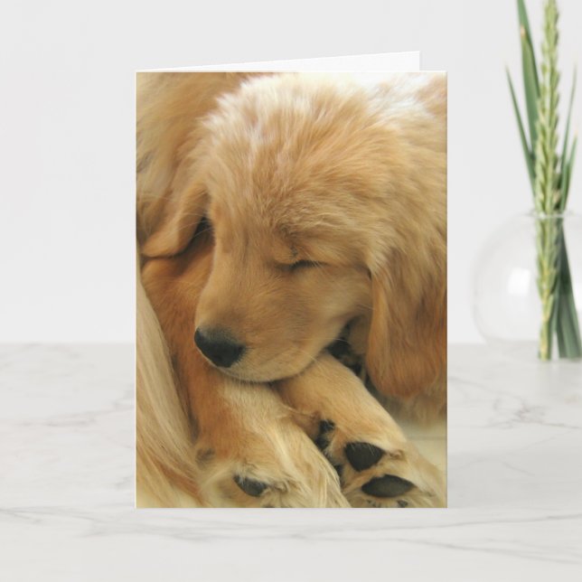 Golden Retriever Sweet Puppy Mother Day Card Karte (Vorderseite)