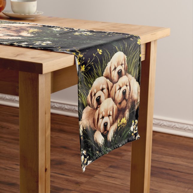 Golden Retriever Table Runner Kurzer Tischläufer (Beispiel)