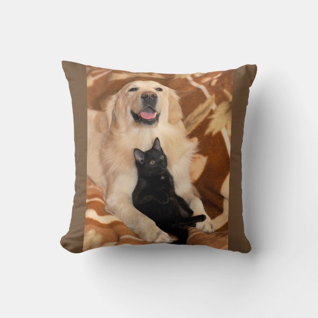 Golden Retriever Throw Kissen (Vorderseite)