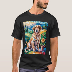 Golden Retriever Tierarzthelferin Hundetrainer Tie T-Shirt
