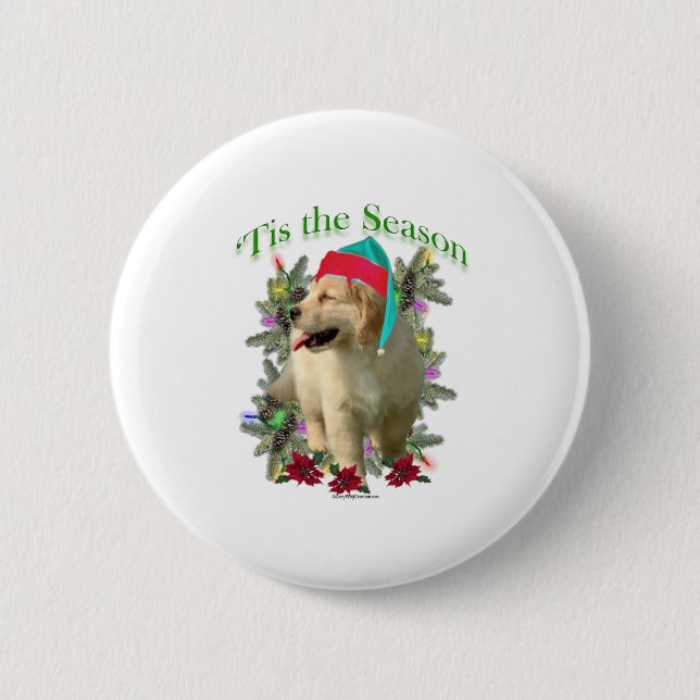 Golden Retriever "Tis Button (Vorderseite)