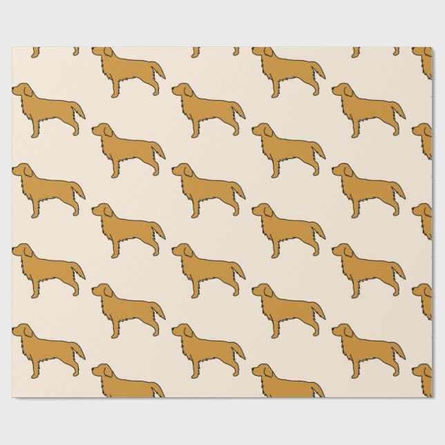 Golden Retriever Tissue Paper  Geschenkpapier (Flach)